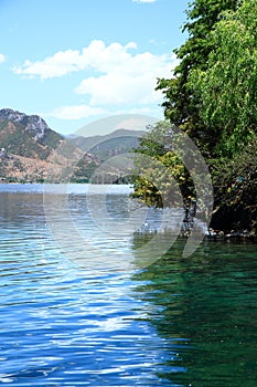 Lugu lake scenic in Nisai Village viewing platform