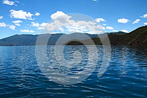 Lugu lake scenic in Nisai Village viewing platform