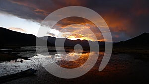 Lugu Lake at sunset