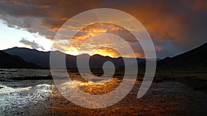 Lugu Lake at sunset