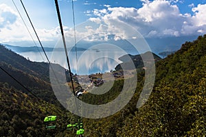 Lugu Lake view from cable car