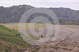 Luhur Poten Temple at Mount Bromo crater, Java Indonesia