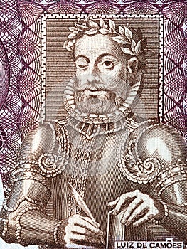 Luis de Camoes a portrait from money photo