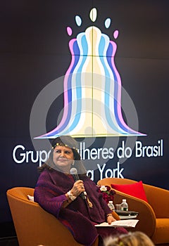 Luiza Helena Trajano at the Ceremony of Inauguration of the Grupo Mulheres do Brasil in NYC