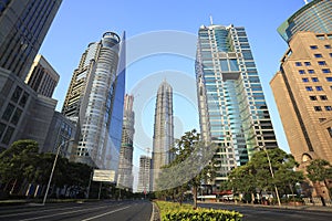 Lujiazui Finance&Trade Zone of modern urban architecture backgrounds landscape