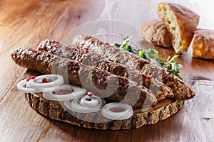 Lula kebab with herbs