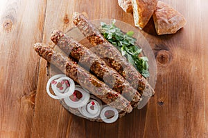 Lula kebab with herbs