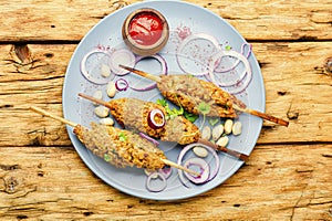 Lula kebab on stick