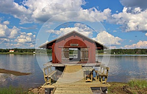 Lule river salmon fishing museum in GÃÂ¤ddvik photo