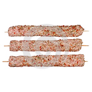 Lulia kebab of lamb on skewers