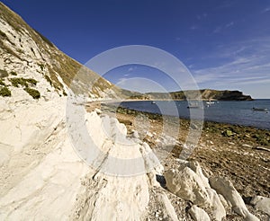 Lulworth cove dorset coast england