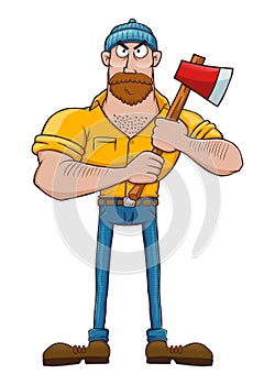 Lumber Jack Holding an Axe