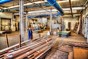 Lumber Mill interior Machinery