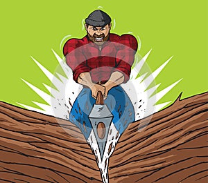 Lumberjack chop photo