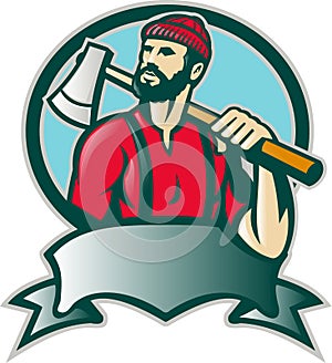 Lumberjack Forester With Axe