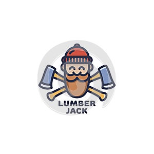 Lumberjack logo template