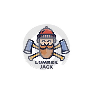 Lumberjack logo template photo