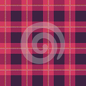 Lumberjack plaid pattern. Seamless vector background. Alternating overlapping dark and colored cells. photo