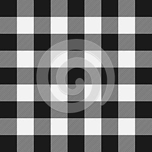 Lumberjack plaid pattern. Template white and black lumberjack.