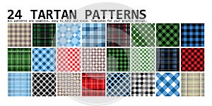 Lumberjack Tartan. 24 patterns