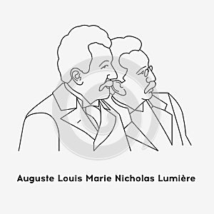 Lumiere brothers outline photo