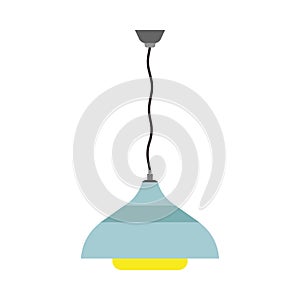Luminaire bright lighting decoration sign vector icon concept. Shiny glow blue illumination light equipment interior lamp