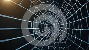 Luminescent Spider Web Design photo