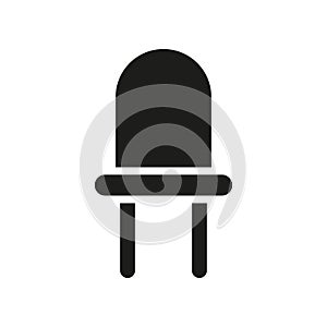 The luminodiode icon. Lamp and bulb, lightbulb, CFL, led lamp symbol.UI. Web. Logo. Sign. Flat design. App. photo
