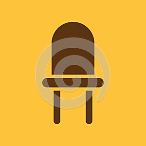 The luminodiode icon. Lamp and bulb, lightbulb, CFL, led lamp symbol.UI. Web. Logo. Sign. Flat design. App. photo
