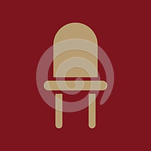 The luminodiode icon. Lamp and bulb, lightbulb, CFL, led lamp symbol.UI. Web. Logo. Sign. Flat design. App. photo