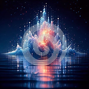 Luminogram Pixel Art Light forms created by drops translated int