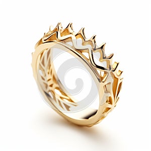 Luminous 3d Gold Ring With Cut Out Designs - Escher-inspired Jewelry