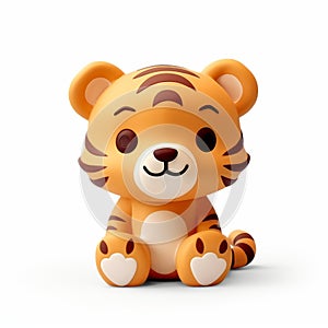 Luminous 3d Tiger Toy: Playful Character Design For Little Children