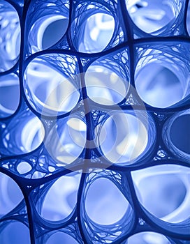 Luminous Blue Cellular Network Structure