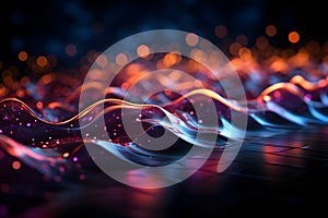 Luminous Cascade: A Computer Generated Image of Light Wave