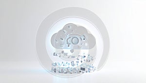 Futuristic Cloud Computing and Data Storage Concept