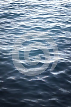 Luminous dark blue water