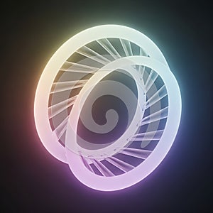 Luminous Double Helix DNA Structure with Gradient Lighting