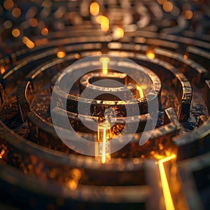 The Glowing Core of a Complex Maze