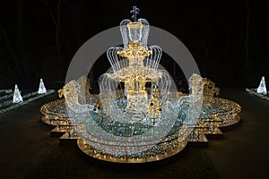 Luminous Fountain at Wilanow Royal Garden of Light