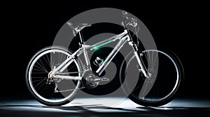 Luminous Light Bike: A Makoto Shinkai-inspired Silver And Emerald Bicycle