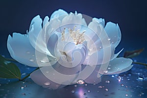 Luminous light White Peony in Radiant Bloom photo