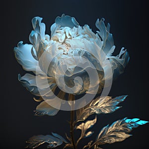 Luminous light White Peony in Radiant Bloom photo