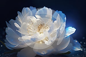 Luminous light White Peony in Radiant Bloom photo
