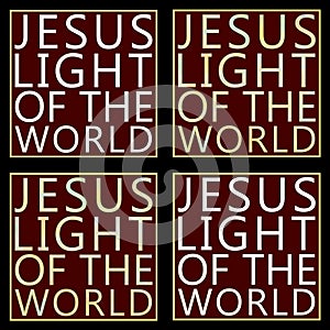 Luminous Light of the World Cross Squares