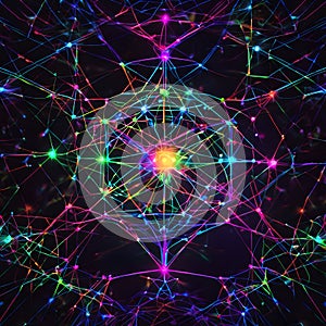 Luminous Neural Network Web - Dynamic AI Visualization