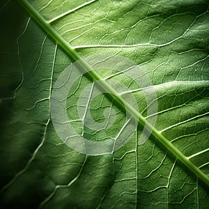 Luminous Shadows: Close-up Of Organic Mint Leaf In Uhd