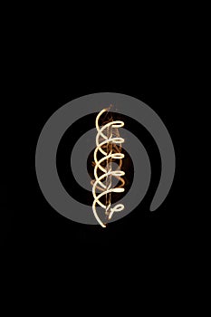 Luminous thread of a retro Edison lamp