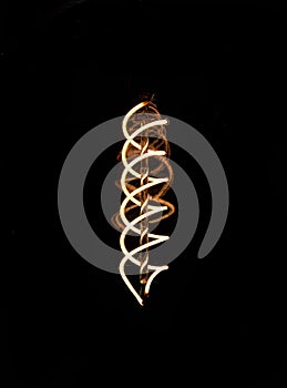 Luminous thread of a retro Edison lamp