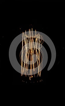 Luminous thread of a retro Edison lamp